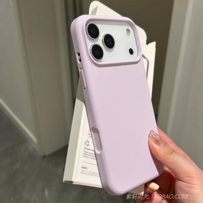 小众ins风香芋紫色耐脏适用小米17promax手机壳14/15液态硅胶ultra红米Tubro4肤感K80防指纹K70大孔K60防摔E