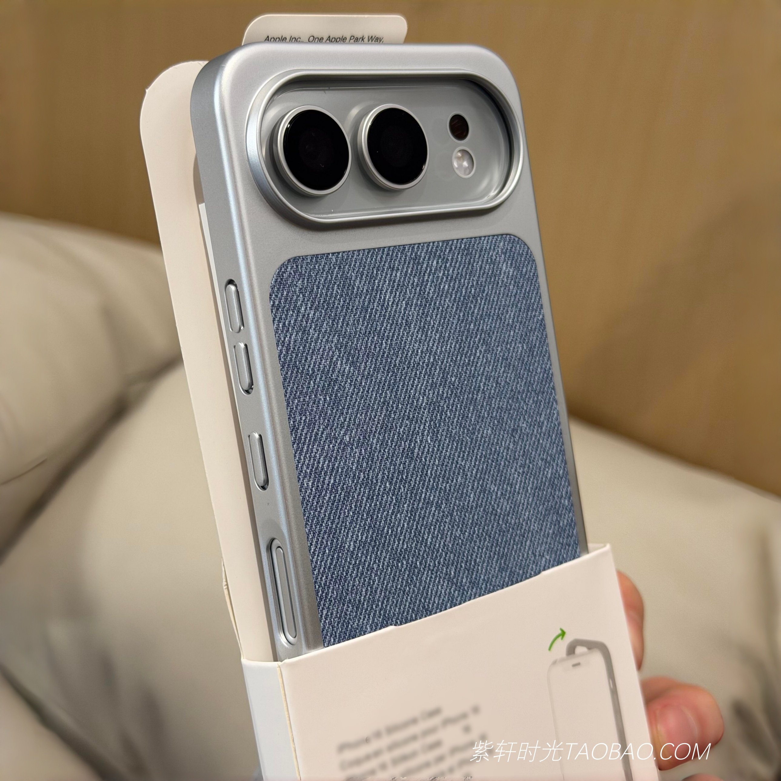 复古文艺风亚麻毛麻布料适用荣耀500手机壳500pro磁吸充电magic8华为mate80pro全包硬壳max绒面防滑高级蓝色