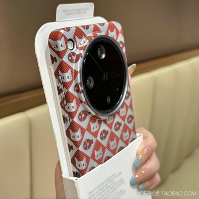 小众ins风可爱猫多鱼磁吸充电适用小米15ultra手机壳15/15pro全包硬壳oppoFindx8s+外壳X8Ultra酒红色高级感