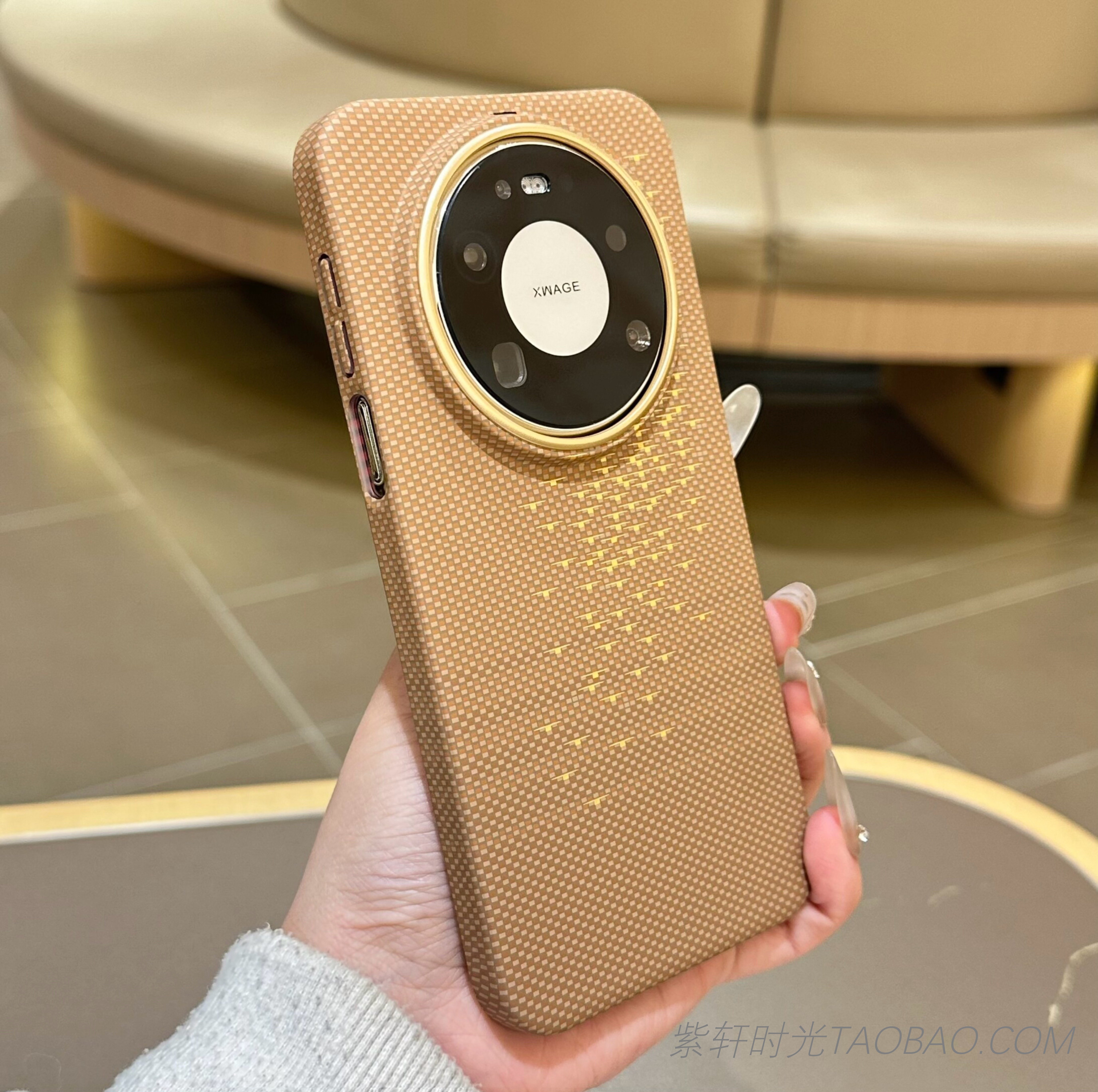 金色浮光波粼凯夫拉纹理磁吸充电适用华为mate80pro手机壳max散热硬壳mate70pro防指纹mate60pro新品高档简约