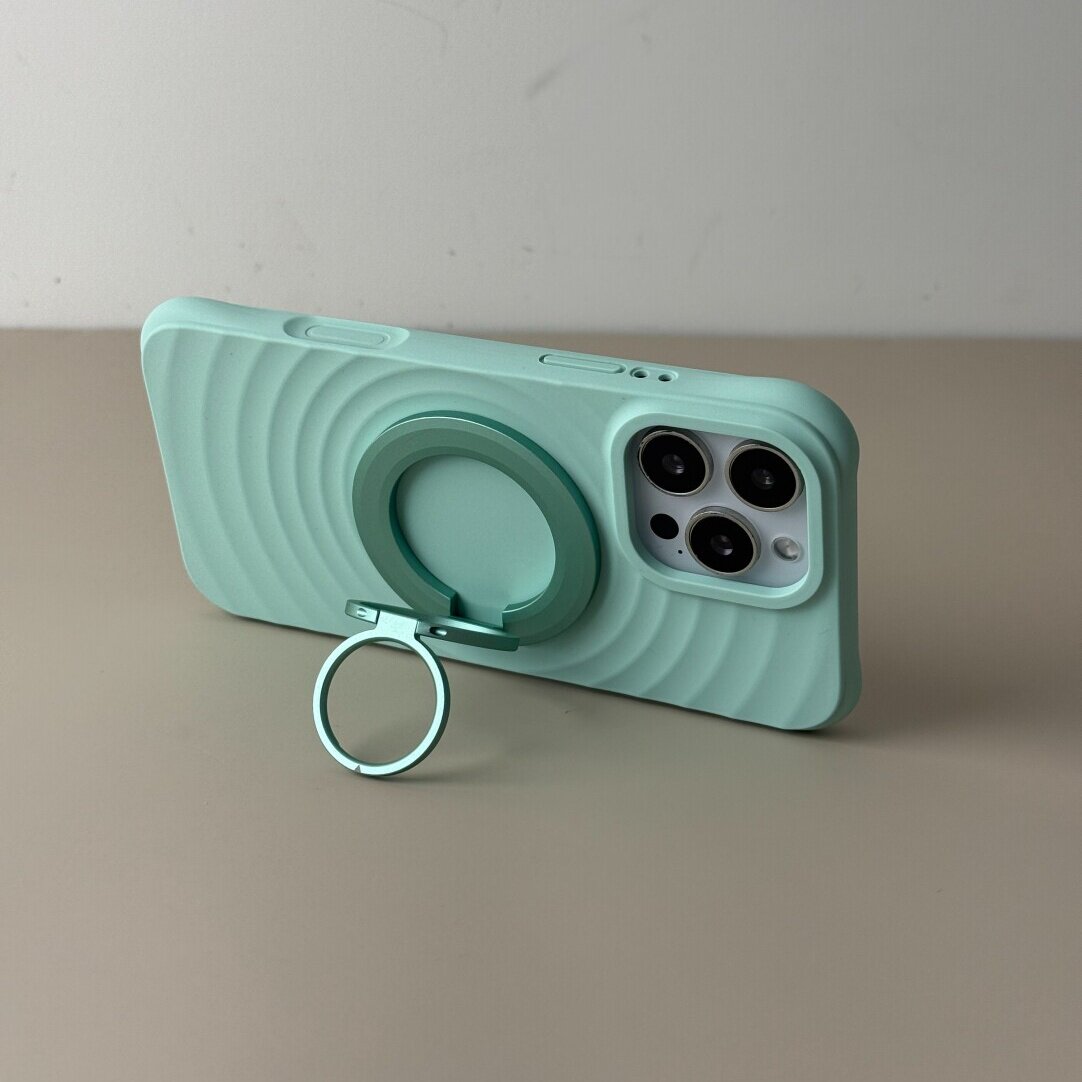 青山玉波漾三折叠强磁吸合金属支架适用小米17苹果17pro手机壳指环扣支架oppoFindx9一加15华为荣耀vivo防摔
