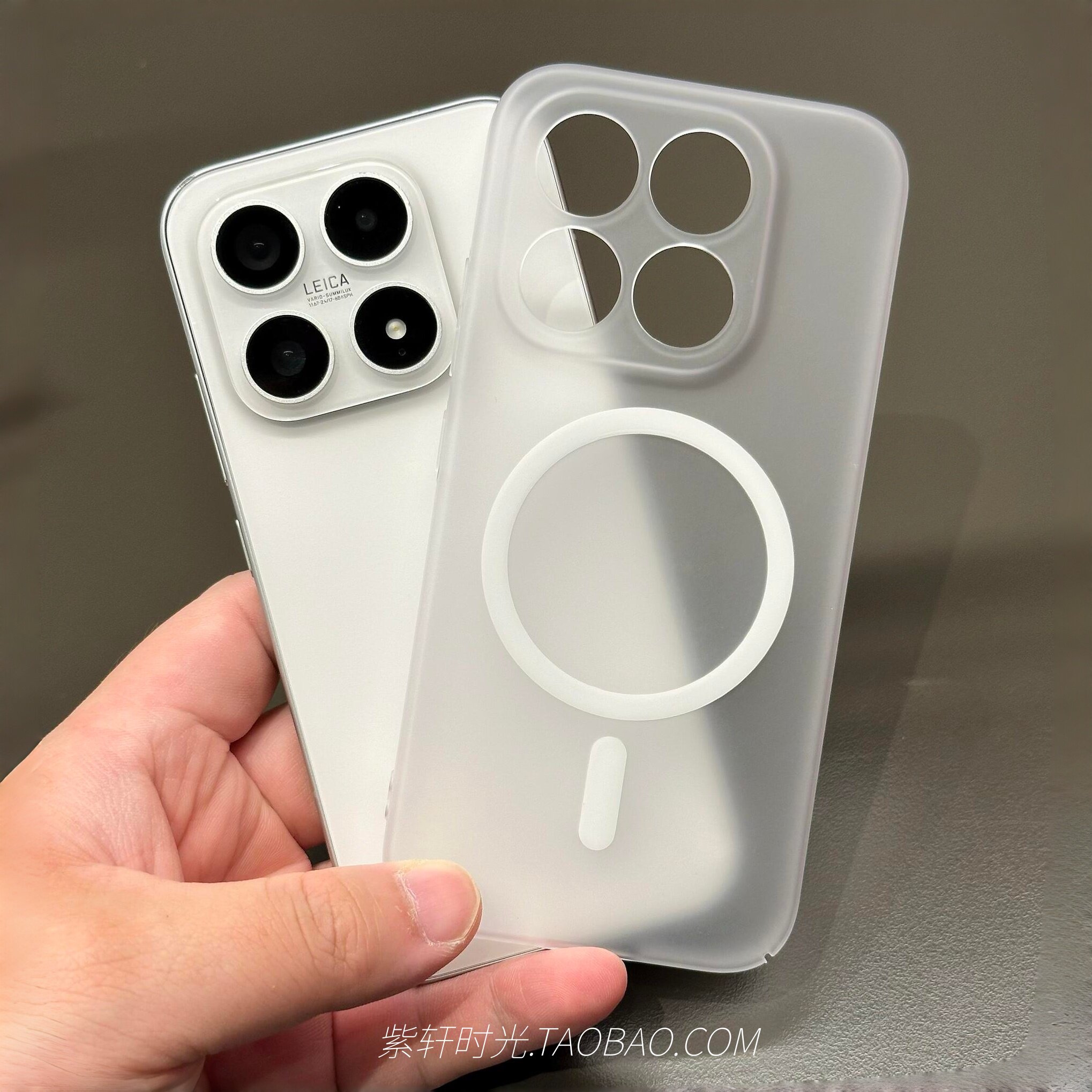 雾面磨砂白磁吸适用小米15/14手机壳civi5pro红米Turbo5/4pro不沾指纹Magsafe无线充电Note15简约K70/K60硬壳
