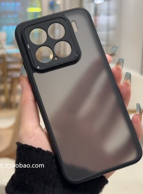 镜头全包亚克力适用RealmeGT7pro真我GT6手机壳gtneo7磨砂5se黑武士12pro高档13透明黑色防指纹亚克气囊防摔