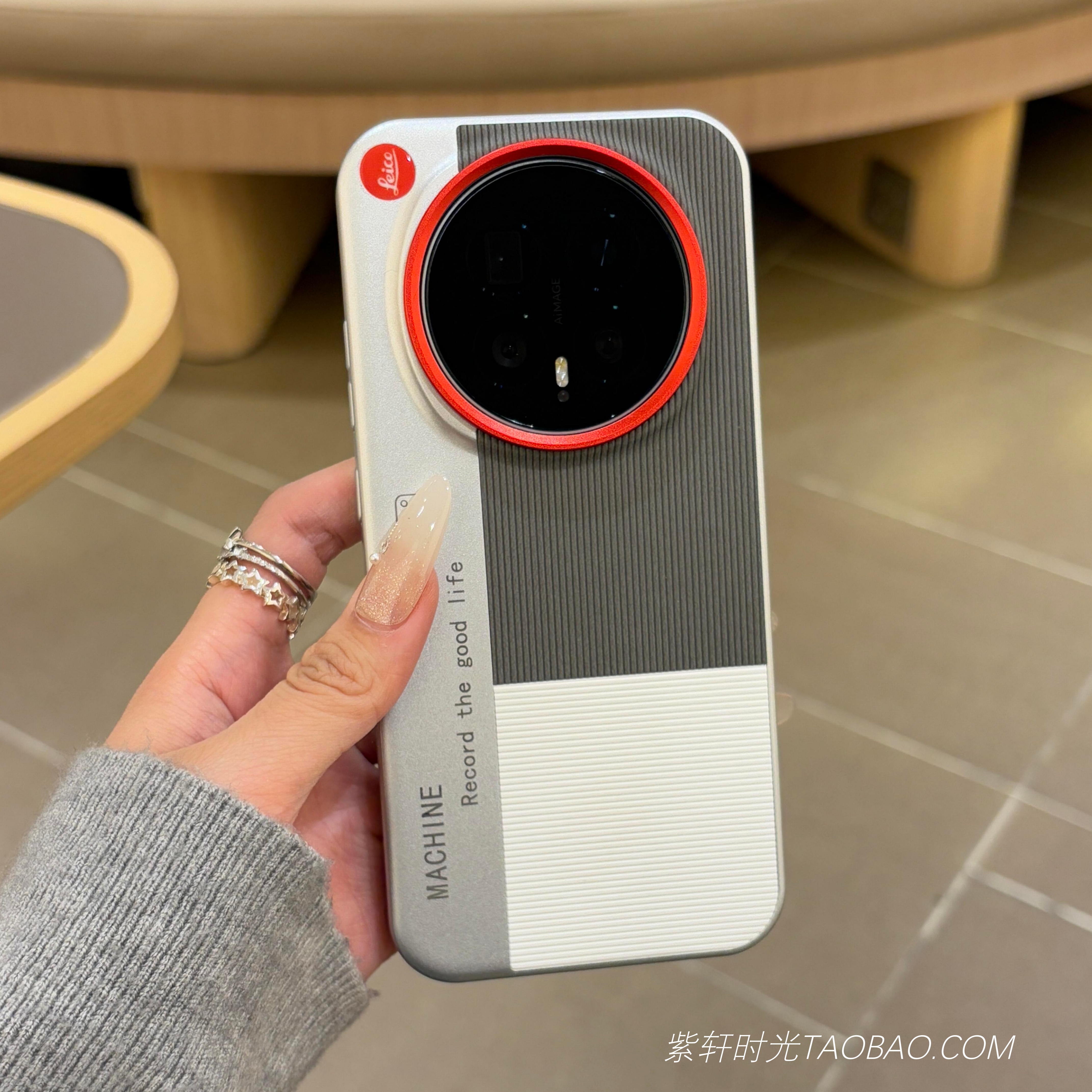 秒变相机壳适用荣耀Magic8pro手机壳魔术magic8电镀银vivoX300大孔镜头加高X300pro灰白拼接时尚高档硬壳防摔