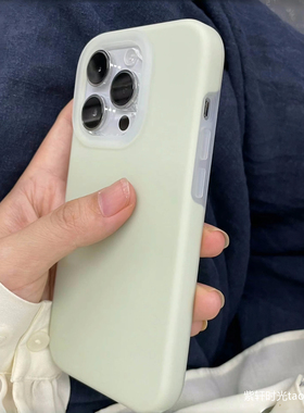 网红Q弹软糯耐脏浅绿色曼波绿适用15小米14/13手机壳civi4pro红米K70液态硅胶亲肤感果冻全包防摔冷淡风软壳