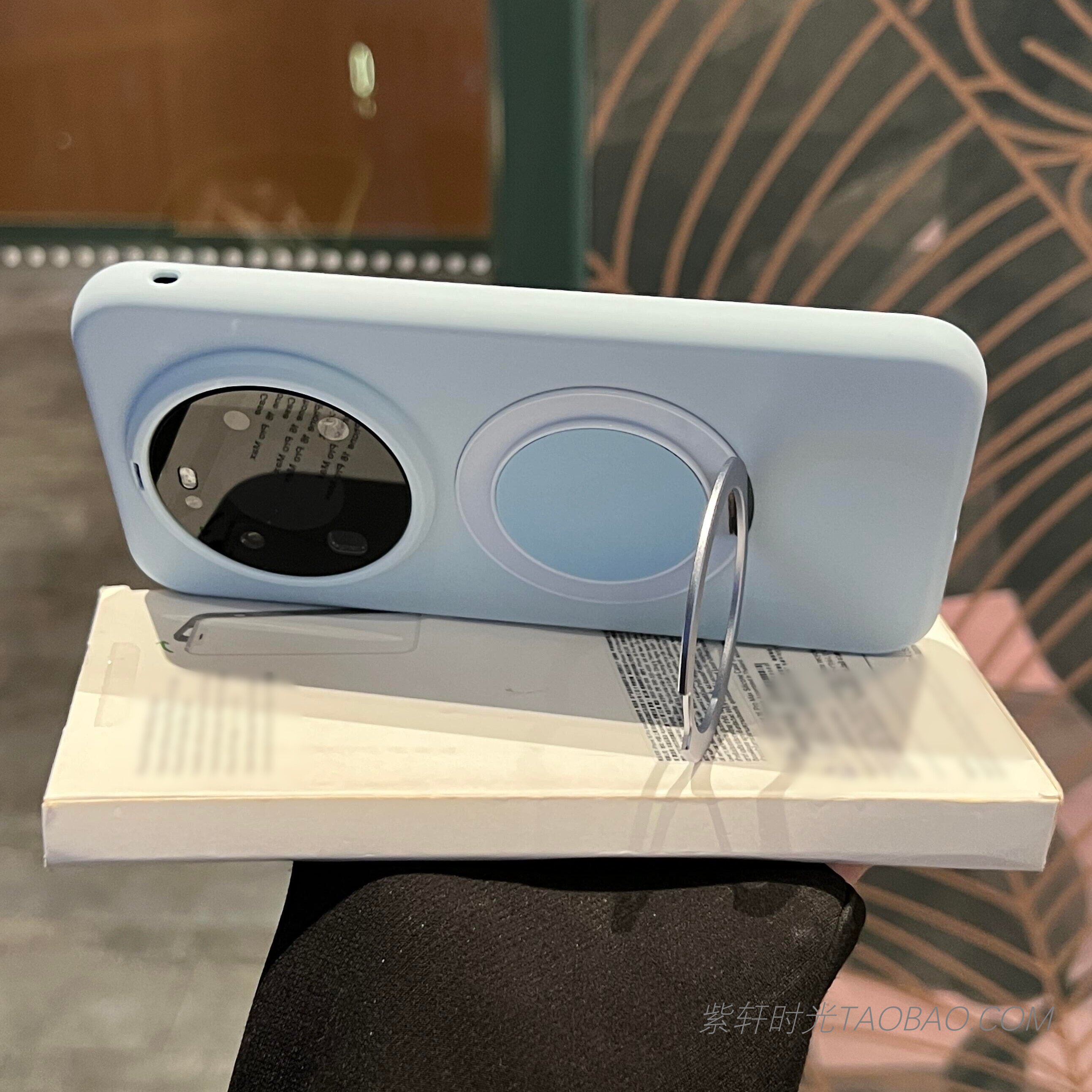 磁吸支点壳360旋转支架适用小米17ultra手机壳15/17promax液态硅胶15ultra奶蓝色14U至尊版13不会发黄15Spro