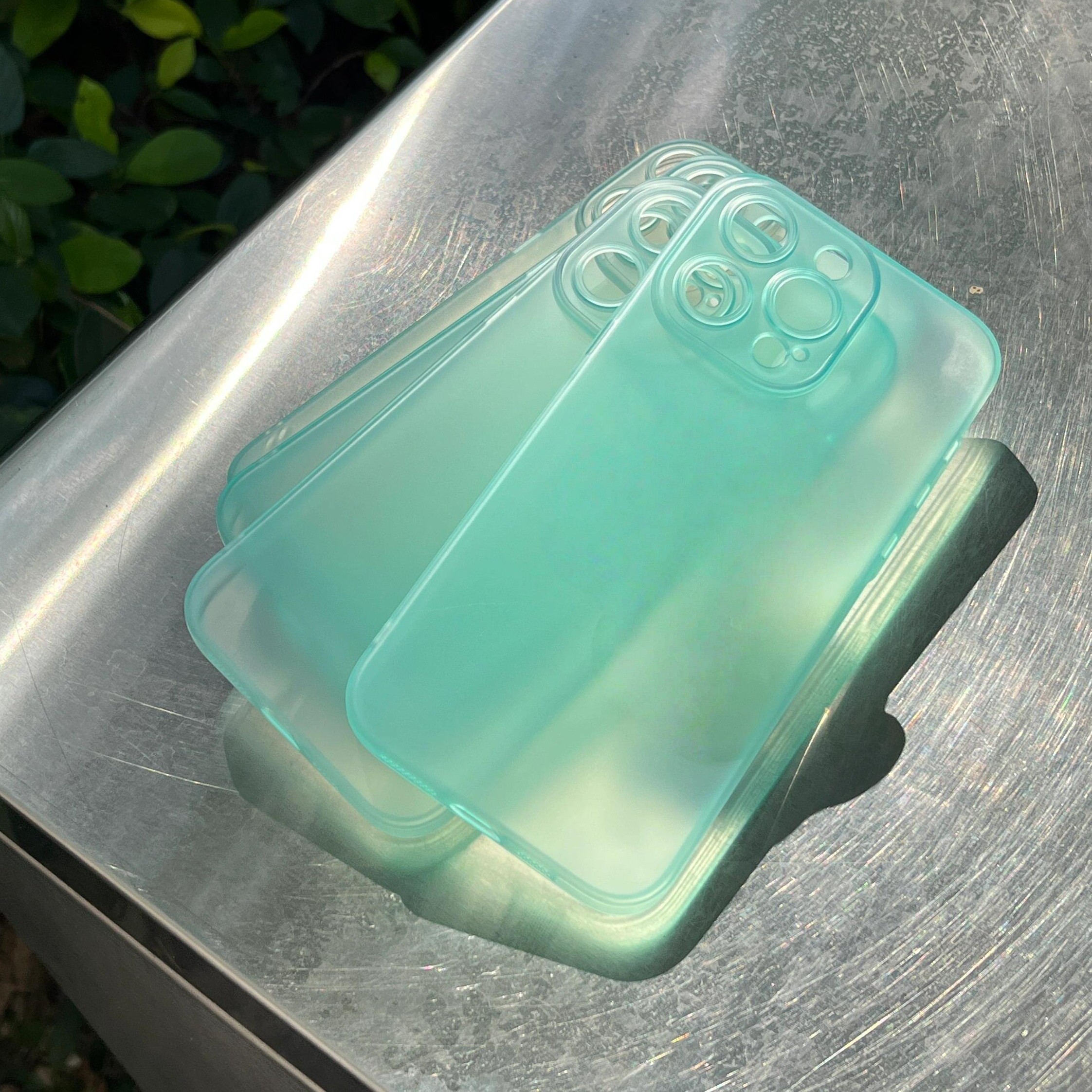 薄荷绿冰雾透明适用苹果17promax手机壳16promax磨砂防指纹Air小清新iPhone15pro马卡龙14超薄13简约12软套女