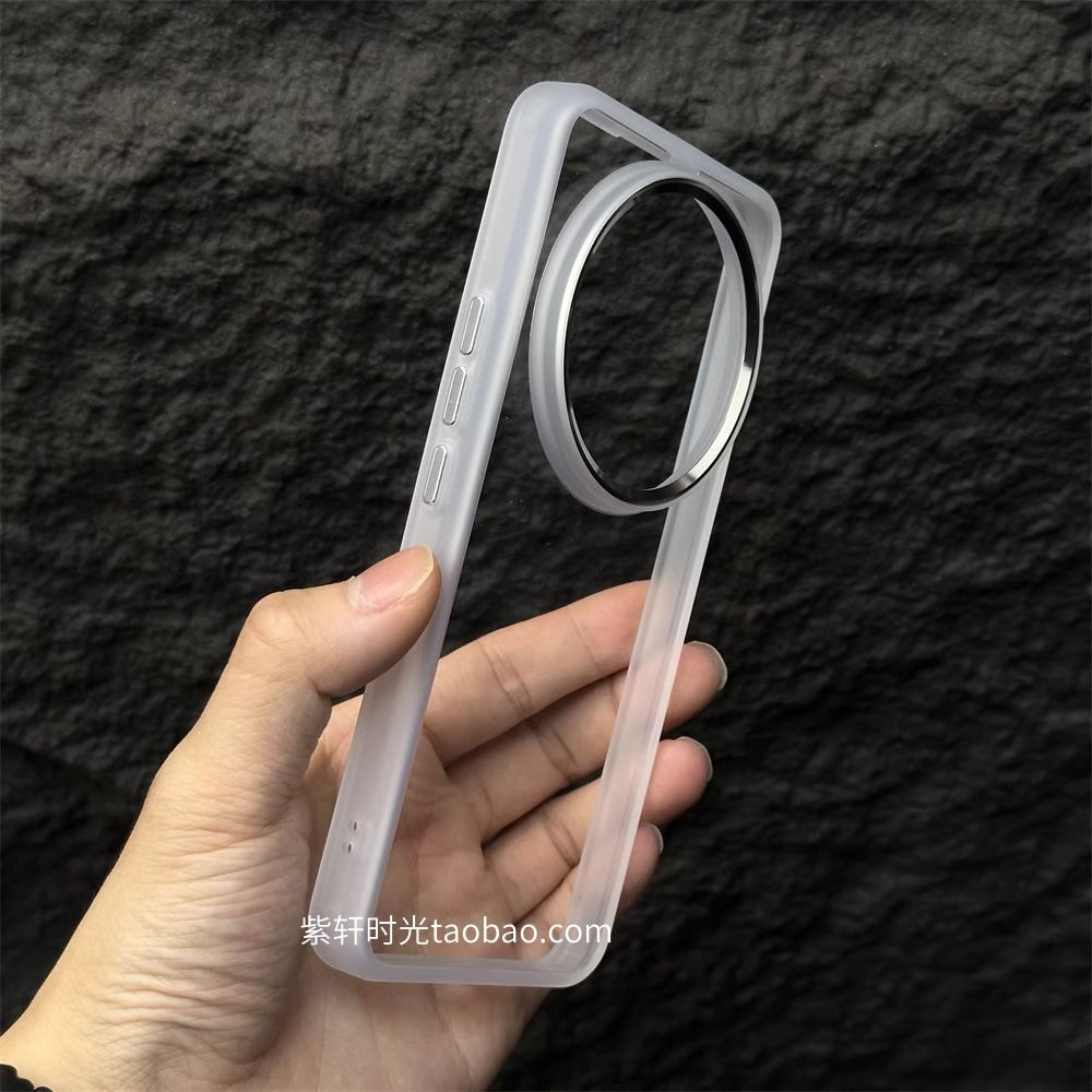 磨砂白色金属镜透圈大孔适用OPPOFindx8Ultra手机壳X8pro磨砂X8黑武士X200高级感高清透明亚克力防摔保护套女