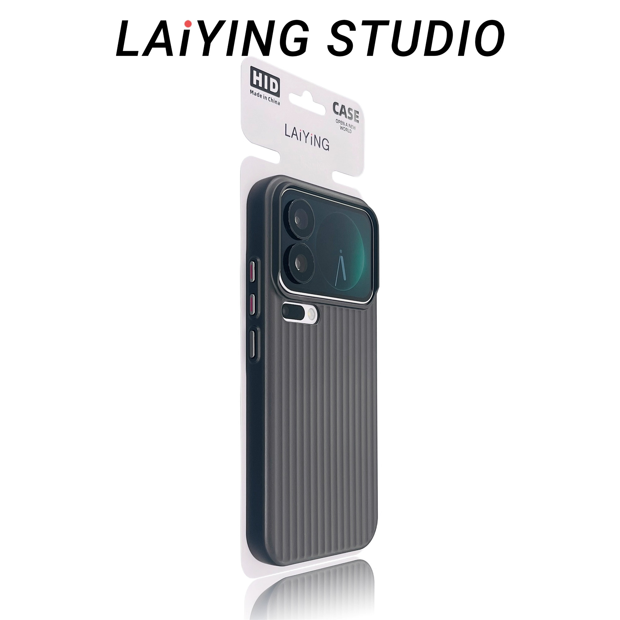 轻薄防摔电镀瓦楞光栅硬壳适用小米17promax手机壳15pro钛黑色13/14Ultra红米K90行李箱纹K80至尊版K70防滑60