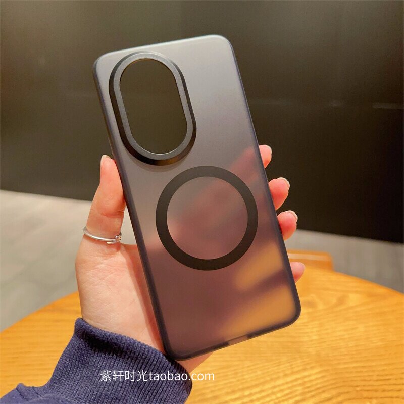 雾面半透微磨砂抗指纹手汗防油污适用华为mate70/60pro手机壳nova14/13荣耀400磁吸充电magic7外壳pura70防摔