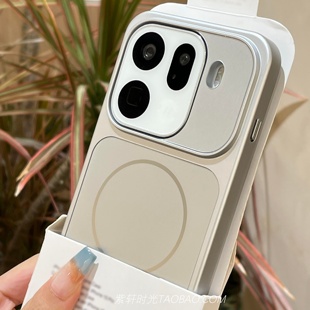 绒光钛康宁玻璃秒变十七Beats细圈磁吸AG磨砂肤感适用OPPOFindx9手机壳Findx9pro防指纹亚克力轻奢高档电镀银