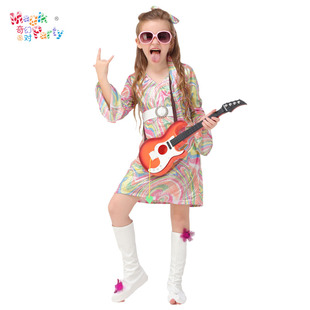 万圣节Cosplay女童舞台表演服儿童演出服装流行女歌手超级巨星