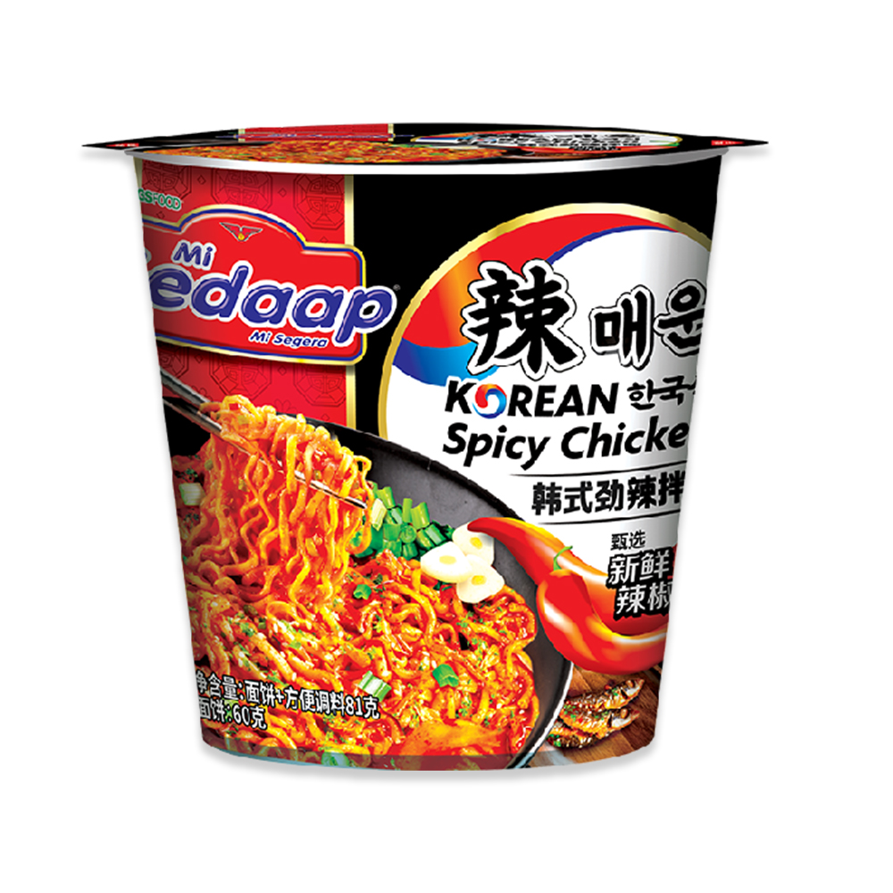 印尼进口辉英喜达韩式劲辣杯面