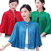 小披肩防晒衣女短款 小衫 蕾丝衫 外套纱衣小外搭斗篷配旗袍裙子上衣