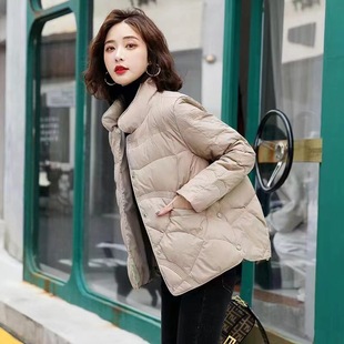 轻薄羽绒服女款高端女装新款短款白鸭绒韩版女装时尚简约棉服百搭