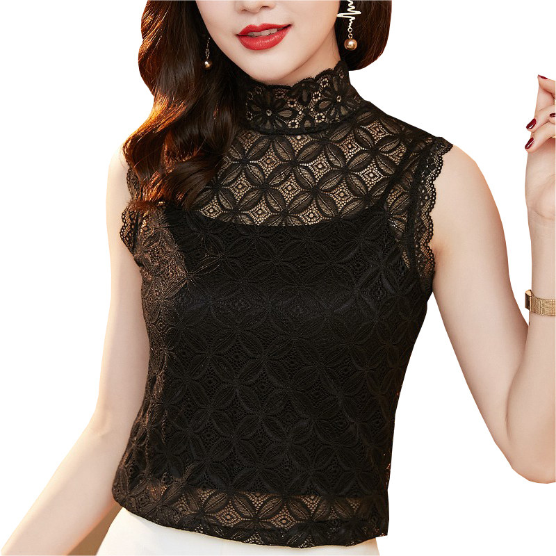 t恤内搭小衫纱衣蕾丝打底衫背心