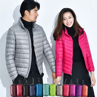 女士冬装轻薄羽绒服棉服棉袄短款修身小棉衣立领连帽内胆卫衣外套