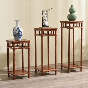 厂家直销花梨木明式盆景架花瓶架整装花几置物架客厅刺猬紫檀花架