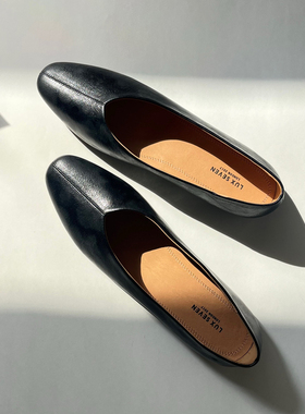【35-38码 断码福利】复古法式黑色方头芭蕾鞋浅口平底单鞋女