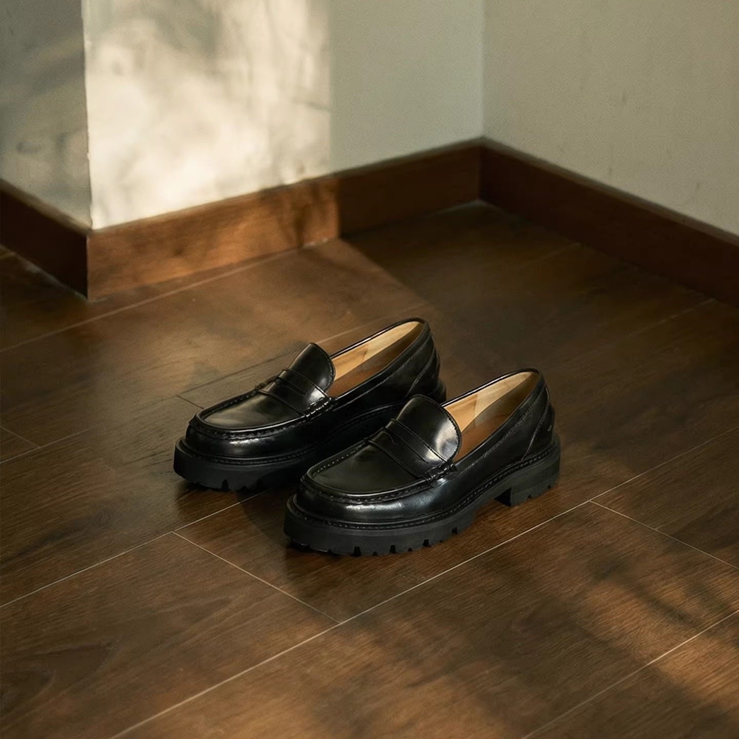 【会员福利】复古英伦学院风时髦知识分子厚底百搭小众乐福鞋女,女鞋,乐福鞋（豆豆鞋）,淘宝优惠券,粉丝福利购,淘宝优惠卷