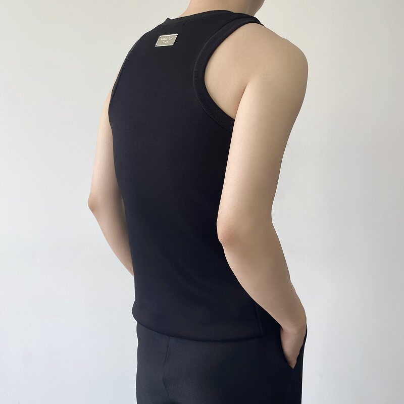 夏季潮流运动休闲紧身弹力工字背心痞帅圆领无袖坎肩161P55,男装背心/马甲,星座901-1（原C217）