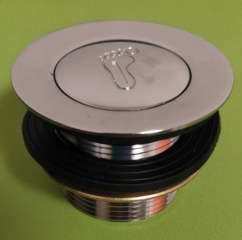 浴缸下水器弹跳下水阀木桶排水器浴盆下水全铜芯脚踩式弹跳下水器