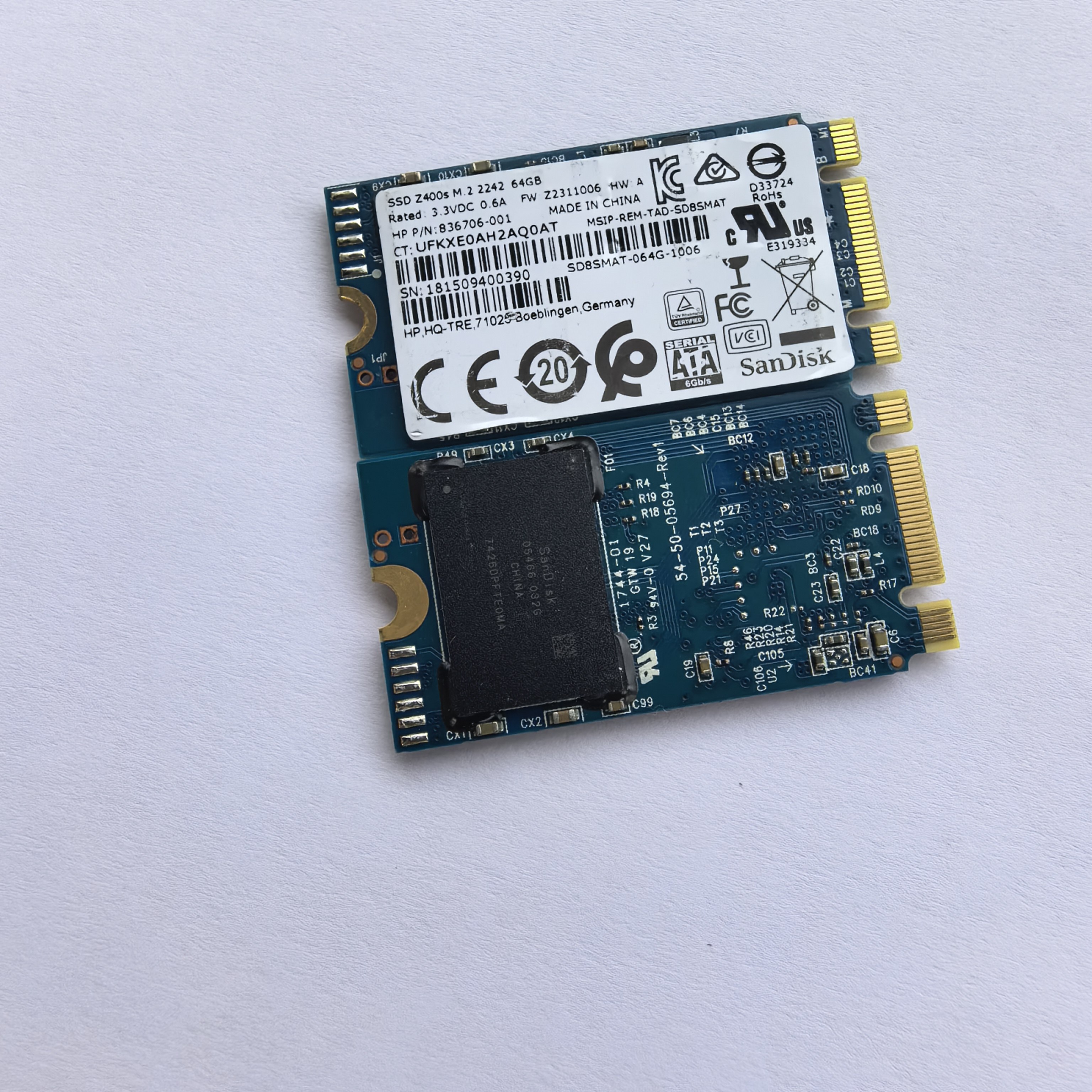 Sandisk闪迪M.2 2242 NGFF 64G 128 MLC SSD固态硬盘 sata协议