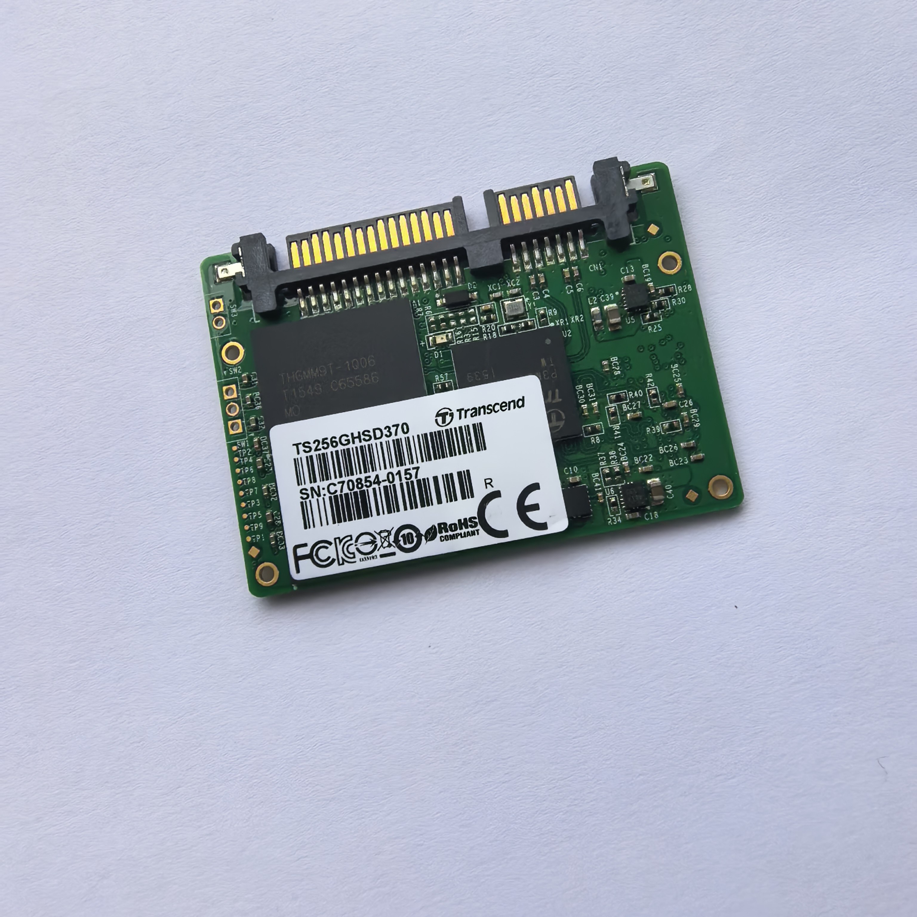 Transcend/创见 半高 SATA  256G SSD 固态硬盘 工业级 工控 MLC