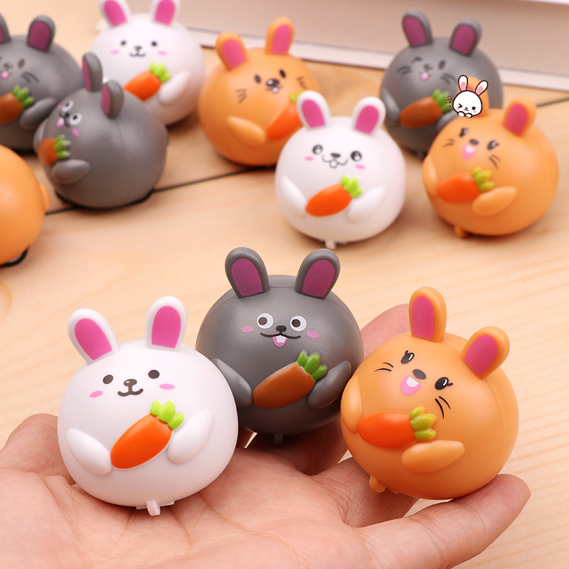 动物男女孩回力小白兔玩具车礼品