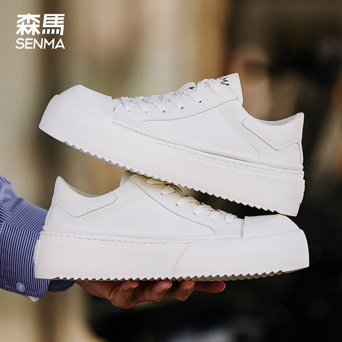 森马厚底休闲板鞋小白鞋