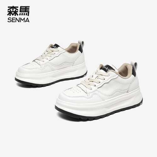 森马小白鞋女板鞋2025新款春季韩版百搭学生厚底增高运动休闲鞋潮