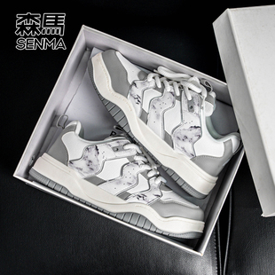 森马板鞋男2026新款鞋子潮鞋百搭增高鞋潮牌高级感厚底运动休闲鞋