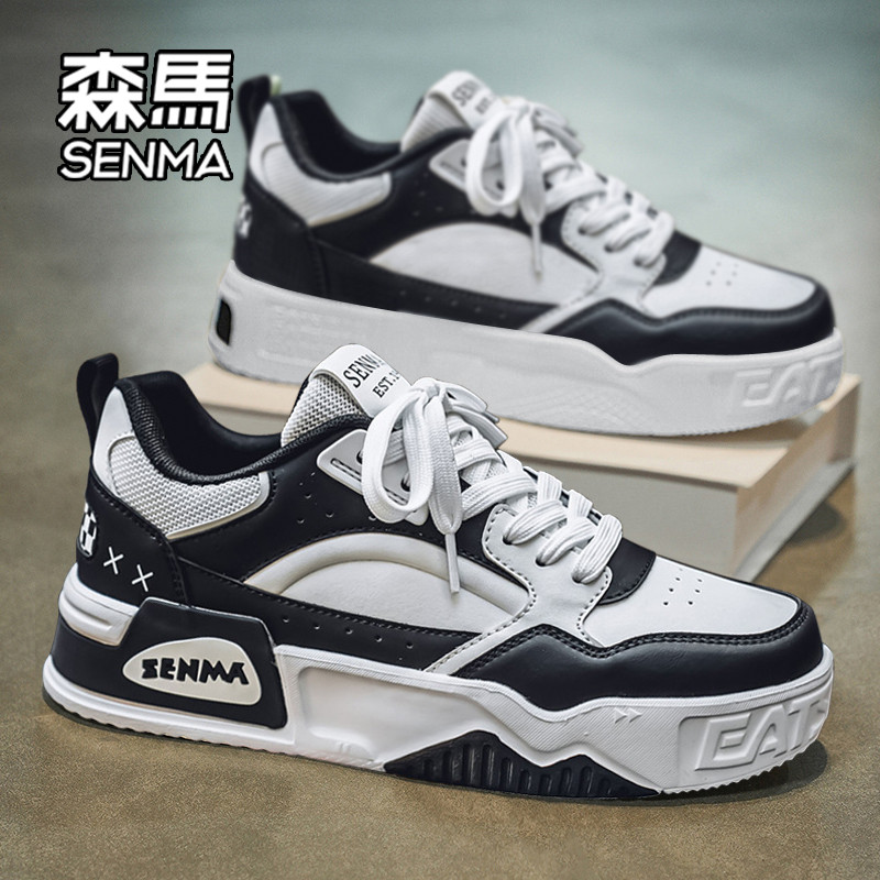 森马男鞋2026新款夏季鞋子男透气百搭学生休闲运动厚底板鞋男款W