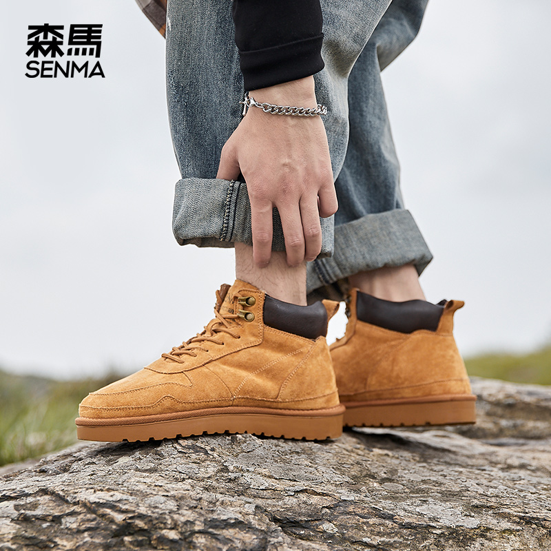 森马雪地靴加厚防水保暖棉鞋