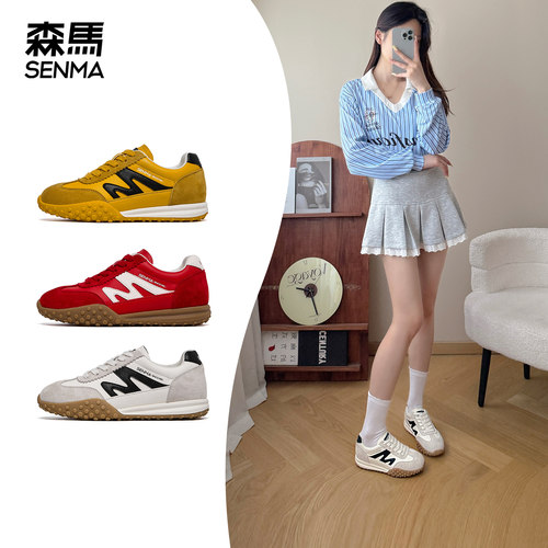 森马拼接软面德训鞋女