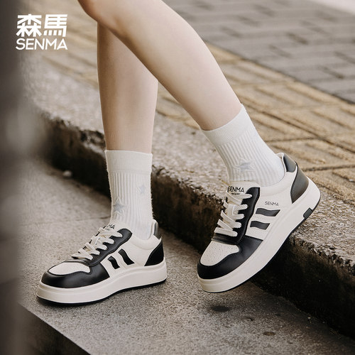 森马厚底休闲板鞋女生小白鞋
