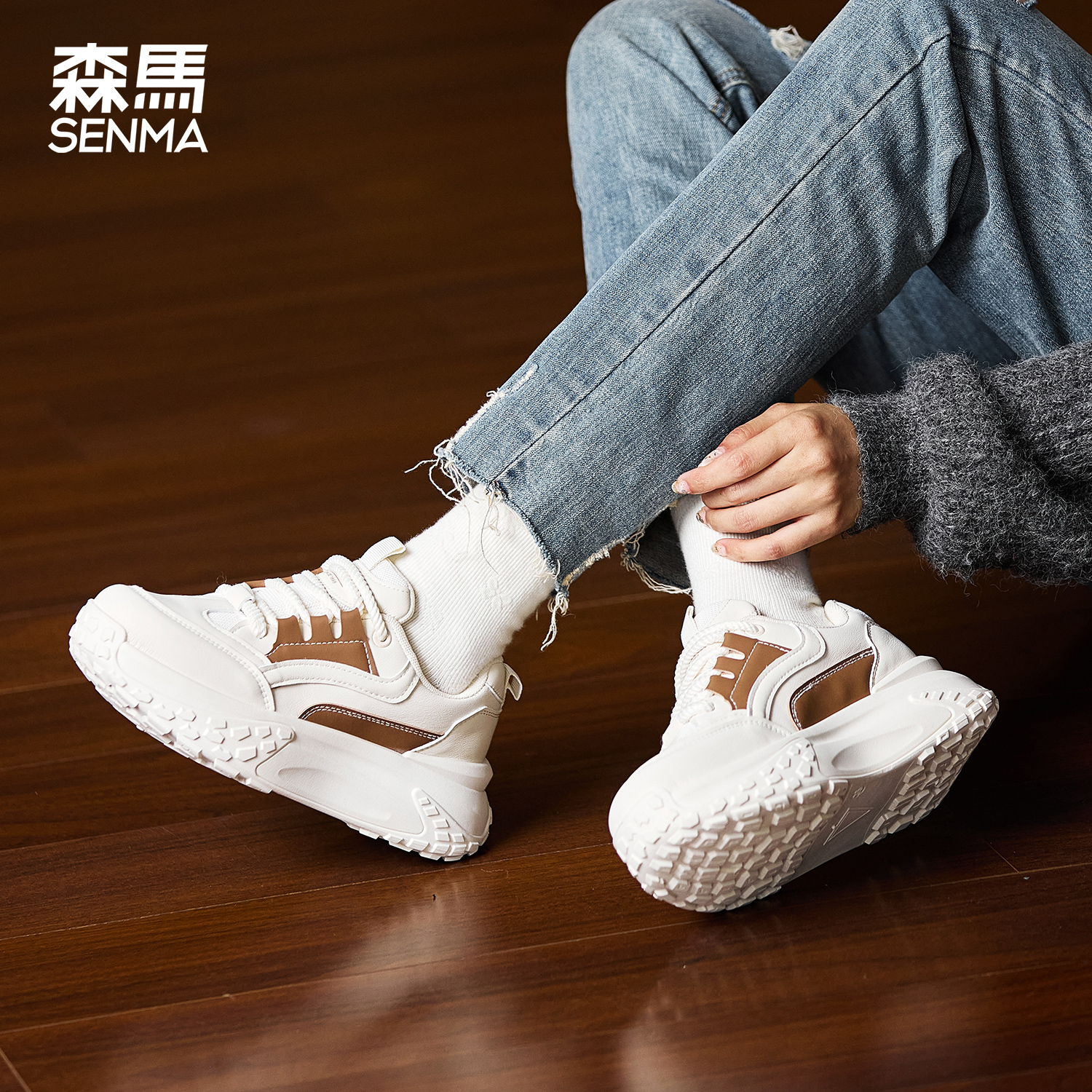 森马厚底老爹鞋女生休闲鞋