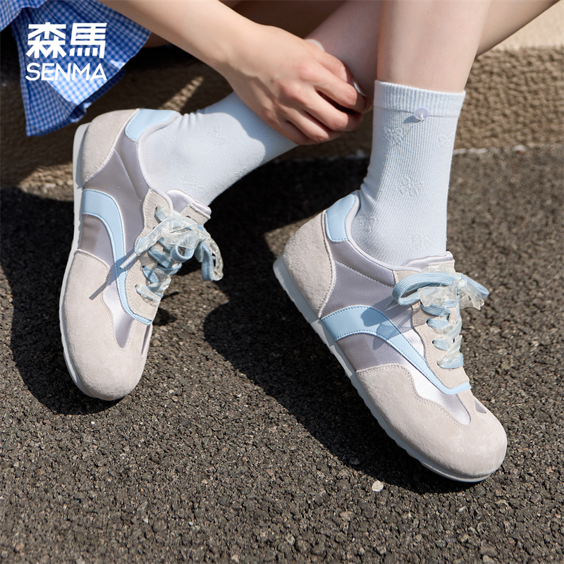 森马复古芭蕾德训鞋女生软底