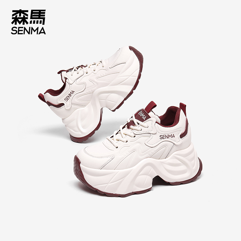 森马老爹鞋女增高轻便软底超轻踩屎感青少年初中学生显脚小运动鞋