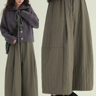 小个子文艺复古简约宽松百搭裤 竖条纹廓形阔腿裤 气球 稀有RARE