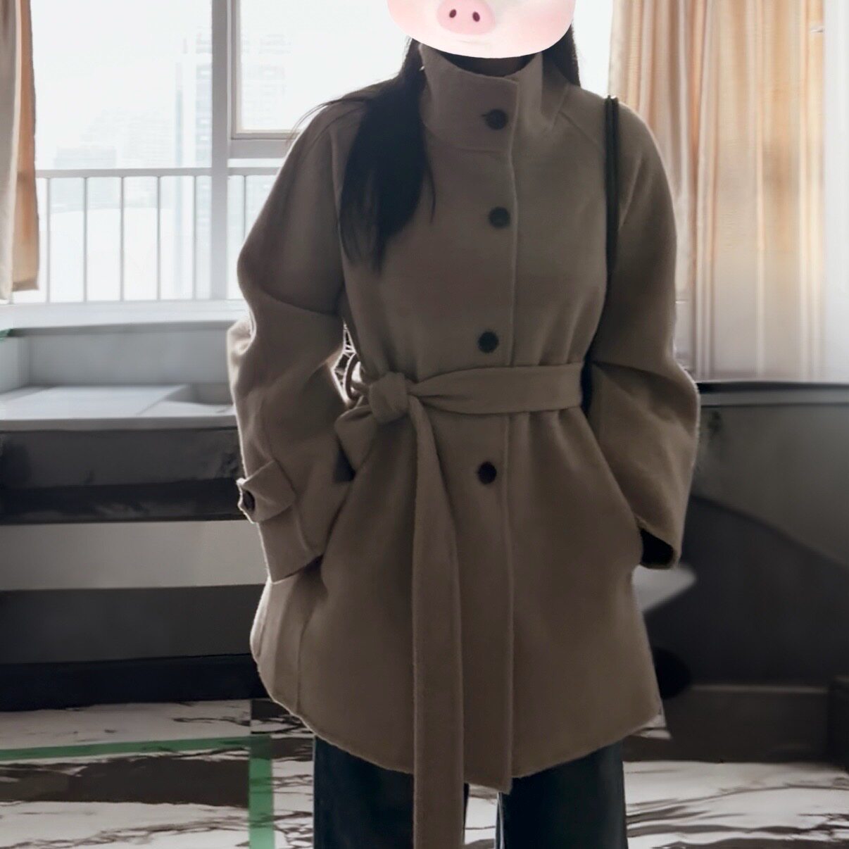 可爱风双面羊绒大衣女秋冬新款女羊绒大衣