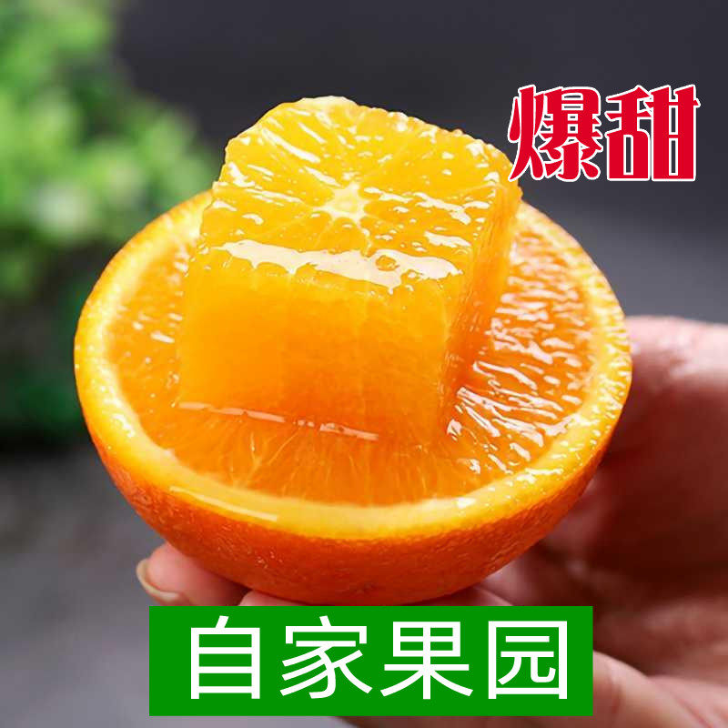 湖南麻阳冰糖橙新鲜水果褶皱花边橡皮袋扒壳泡
