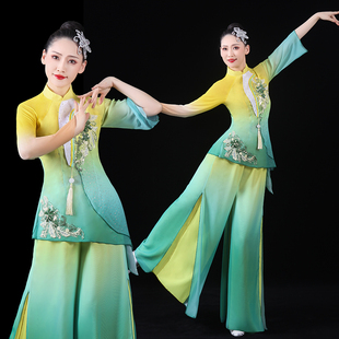 胶州秧歌服演出服女打腰鼓舞中国风古典扇子舞民族舞广场舞表演服