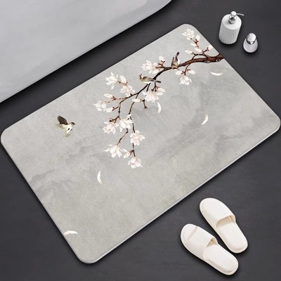 硬硅藻泥浴室卫生间防滑地垫