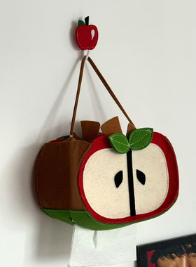 苹果纸巾盒家用客厅车载式悬挂壁创意可爱卡通抽纸盒洗脸巾纸巾袋