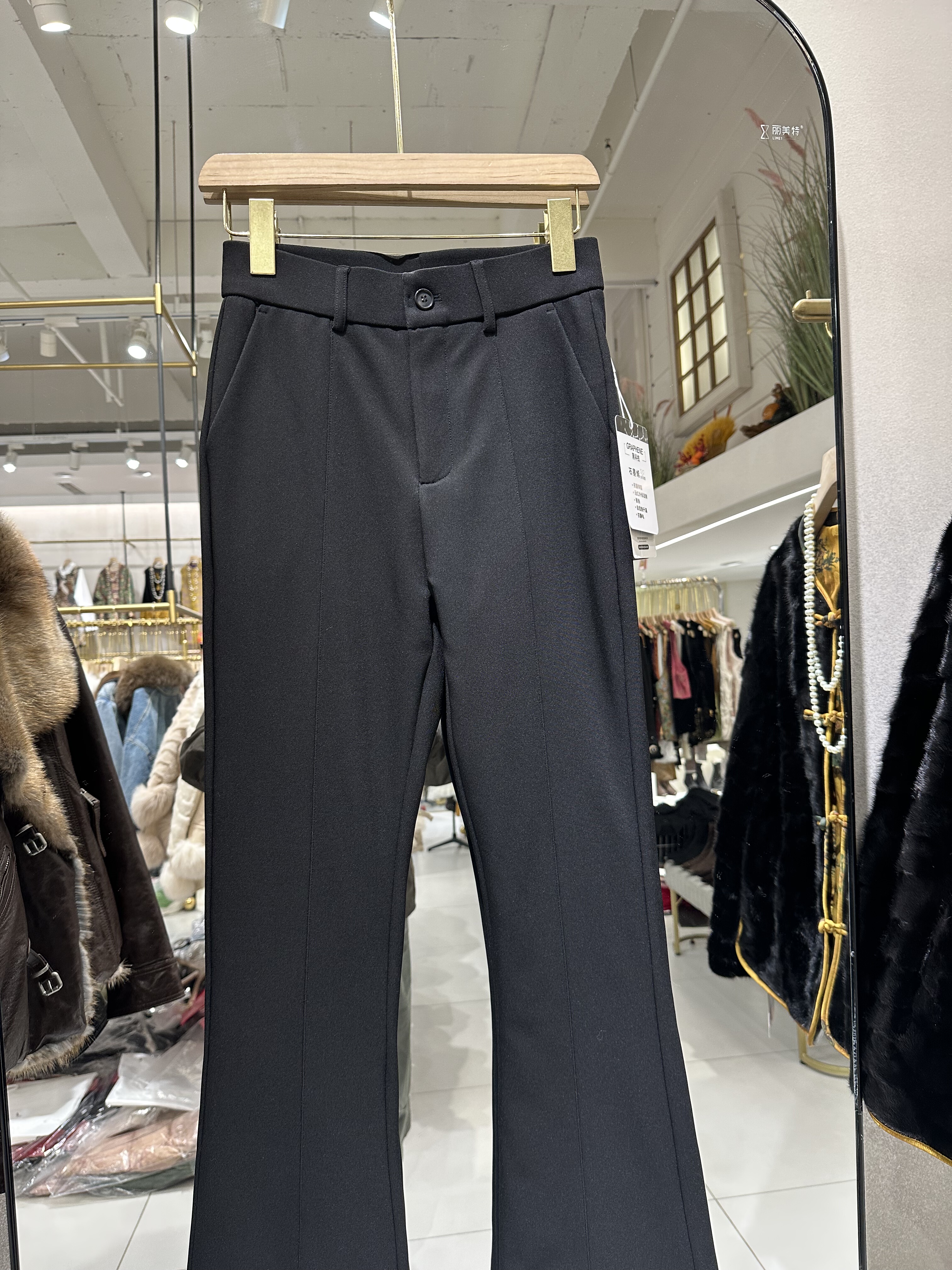 2025微喇鹅绒裤石墨烯高腰修身显瘦三星安心绒90白鹅绒保暖时尚潮