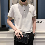 2024春夏男打底衫短袖上衣POLO衫抖音刺绣男D326-16808P48，男装T恤，星座1101