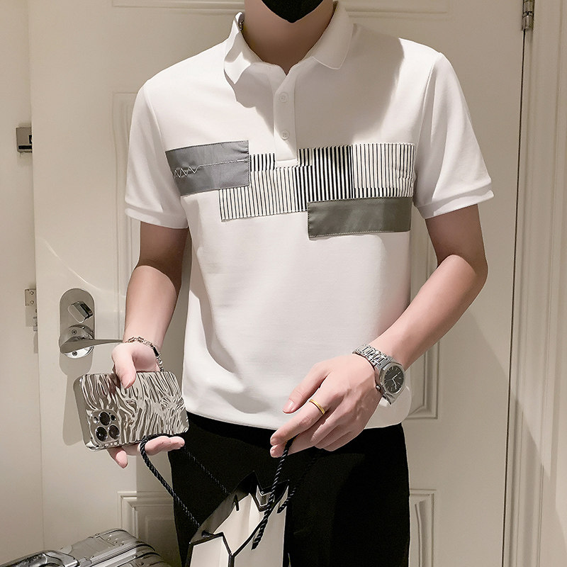 2024夏装男新品抖音直播爆版短袖POLO常规版型男D326-16920P55,男装Polo衫,星座1101