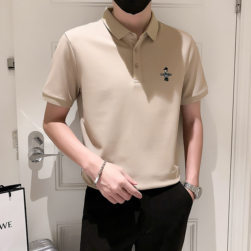 2024春夏男打底衫短袖上衣POLO衫抖音刺绣男D326-16886P55,男装T恤,星座1101