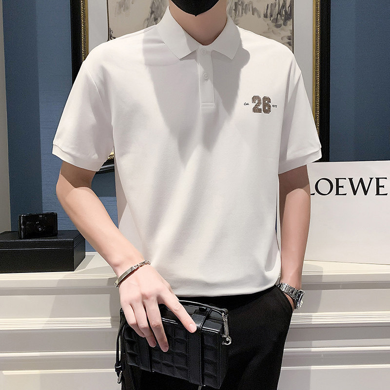 2024春夏男打底衫短袖上衣POLO衫抖音拼色男D326-19113P55,男装T恤,星座1101